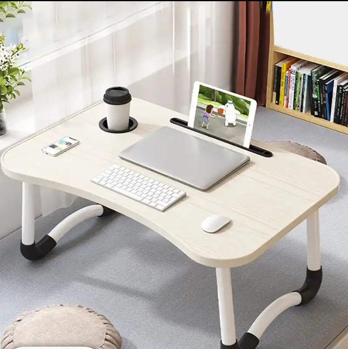 Foldable Computer Desk Card Slot Cup Holder Bed Desk Lazy Person Desk Dormitory Artifact Student Writing And Learning